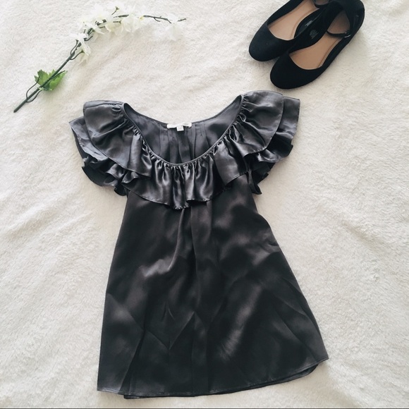 7 For All Mankind Tops - $5 W/ BUNDLE 7 For All Mankind Silk Gray Blouse